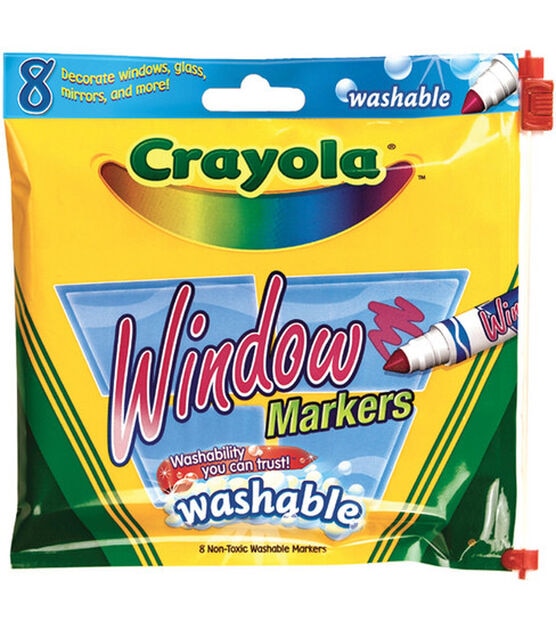 Crayola Washable Window Markers, Set of 8 at New River Art & Fiber