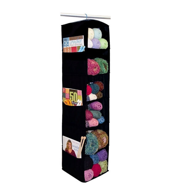 Yarn & Craft Organizer 6 Shelf 48X11X11 Black, , hi-res, image 2