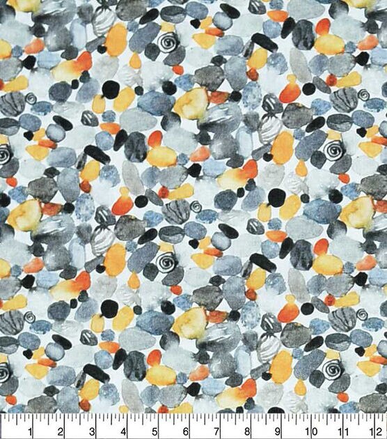 Emily Eibel Gray Orange Rocks Premium Prints Cotton Fabric, , hi-res, image 2