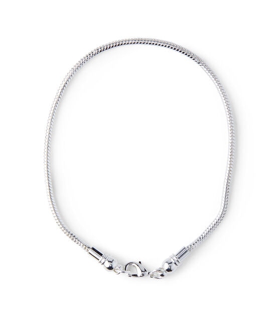 8" Silver Bracelet With Screw Off End by hildie & jo, , hi-res, image 2