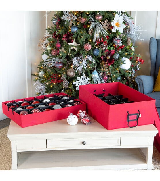 Santa's Bags Two Tray 4in Ornament Storage Box, , hi-res, image 9