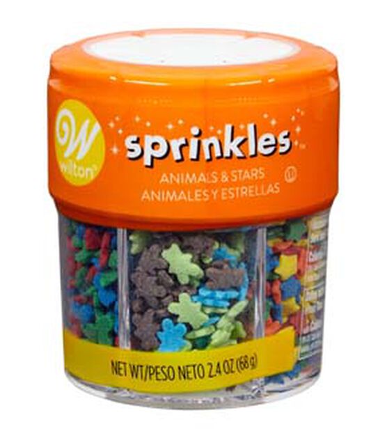 Wilton 2.4 oz Sprinkles Set Assorted Animals & Stars, , hi-res, image 2