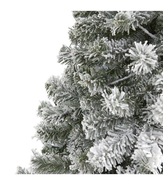 Nearly Natural 6' Unlit Flocked Virginia Fir Artificial Christmas Tree, , hi-res, image 3