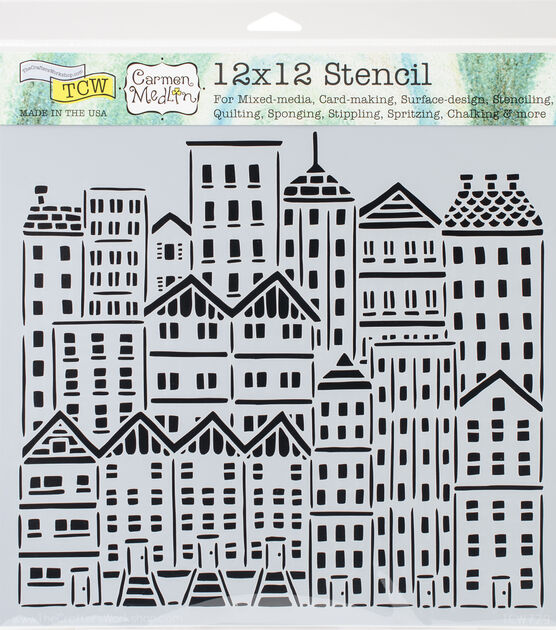 Crafter's Workshop Carmen Medlin Template 12''x12'' City Buildings
