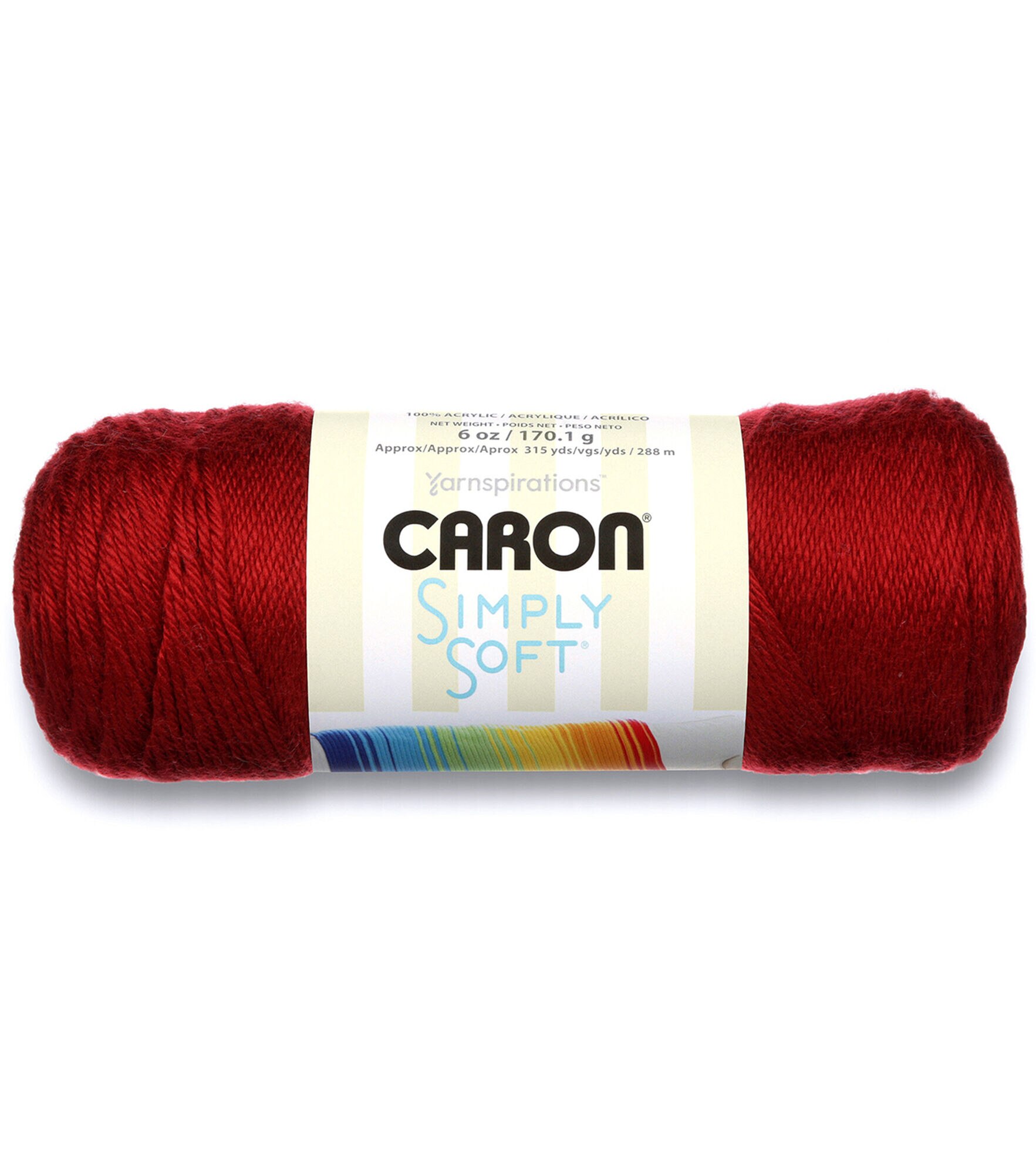Caron Simply Soft 315yds Worsted Acrylic Yarn, Autumn Red, hi-res