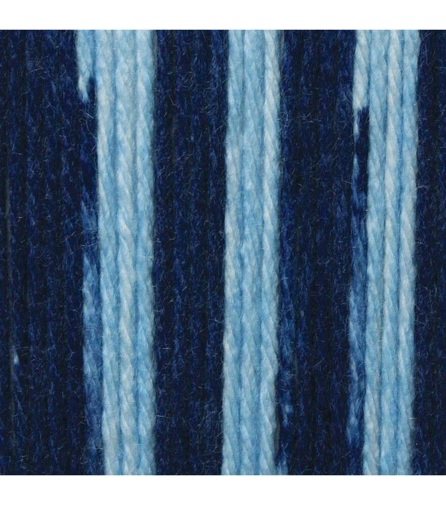 Caron Simply Soft Ombres 235yds Worsted Acrylic Yarn, Blue Jeans, swatch, image 1