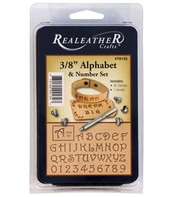 Realeather Crafts 0.38'' Alphabet & Number Set