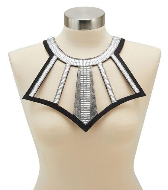 Yaya Han Iron on Warrior Collar 11'' Silver, , hi-res, image 3