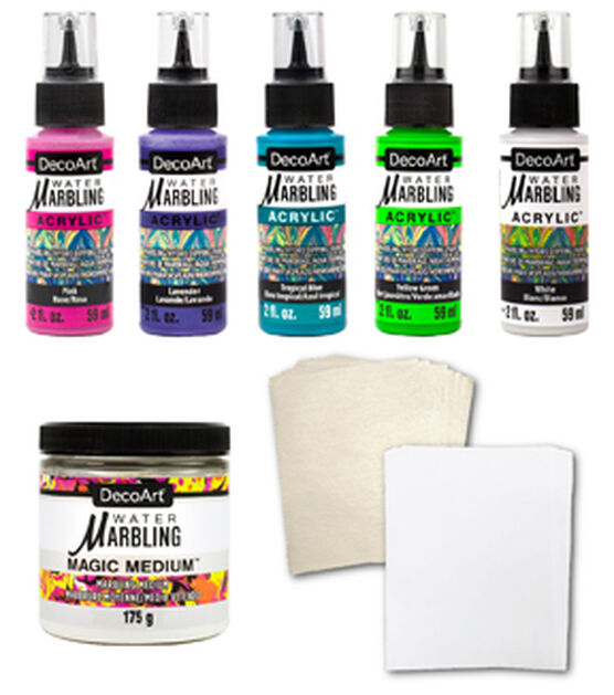 DecoArt Water Marbling Tropical Collection Kit