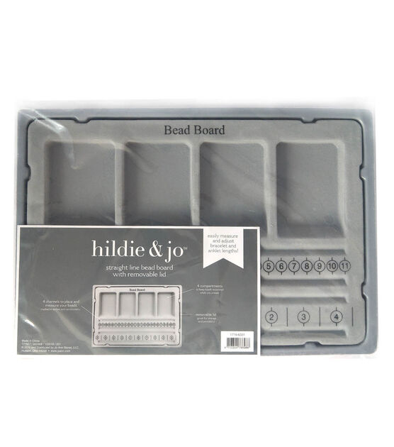hildie & Jo 11 Straight Line Bead Board with Removable Lid - Jewelry Tools - Beads & Jewelry Making