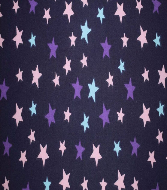 Galaxy Stars on Purple Quilt Cotton Fabric by Quilter's Showcase, , hi-res, image 2