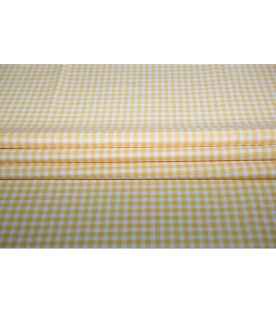 Yellow Gingham Quilt Cotton Fabric by Keepsake Calico, , hi-res, image 4