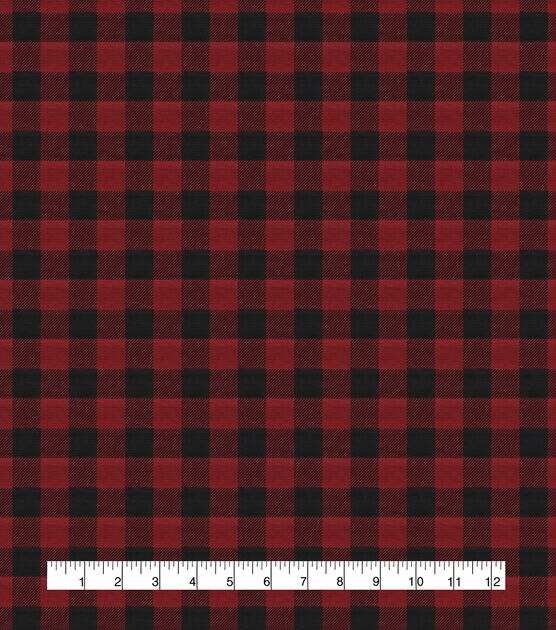 Red Buffalo Checks Christmas Cotton Fabric