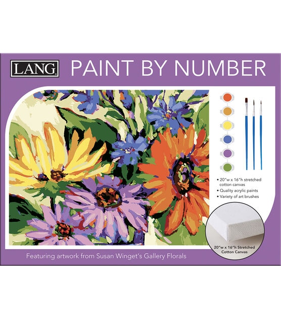 LANG 20" x 16" Gallery Floral Paint By Number Kit 28ct