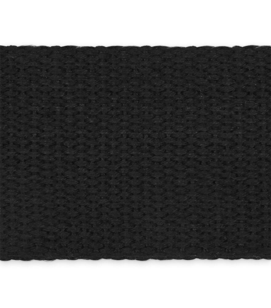 Dritz 1.5" Polyester Belting & Strapping Sold by the Yard, Black, swatch, image 1
