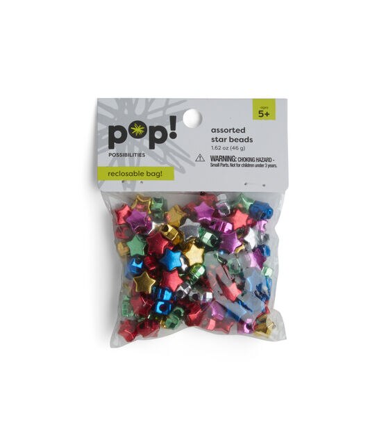 POP! Possibilities 100 pk 12mm Metallic Star Beads