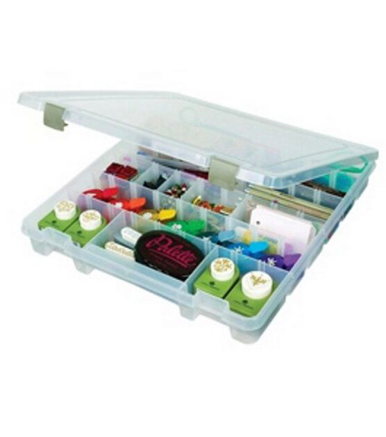 ArtBin 15" Super Satchel Clear Plastic 20 Compartment Storage Box
