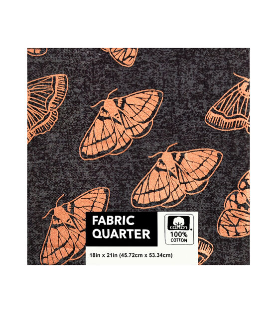 18" x 21" Butterfly Metallic Cotton Fabric Quarter by Keepsake Calico