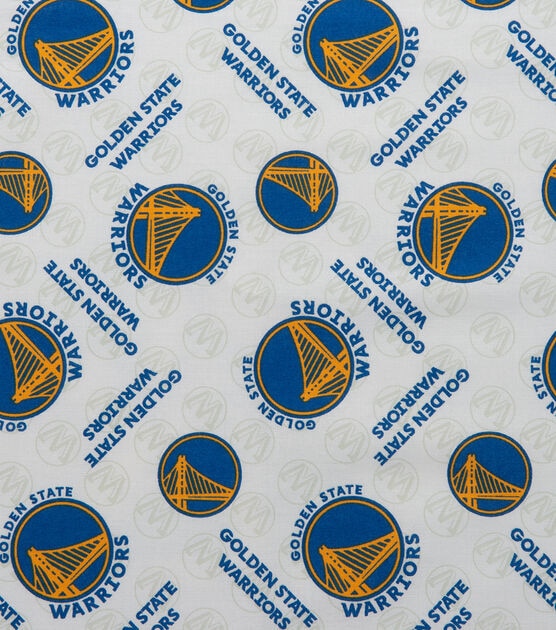Golden State Warriors Cotton Fabric Tossed Logo, , hi-res, image 3