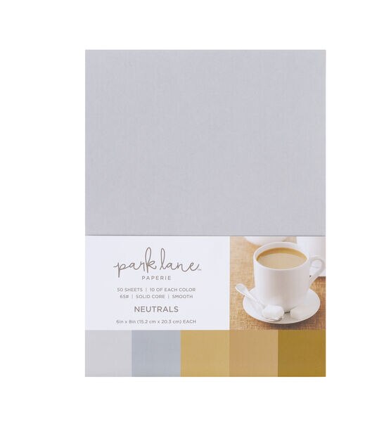 50 Sheet 6" x 8" Neutral Cardstock Paper Pack by Park Lane