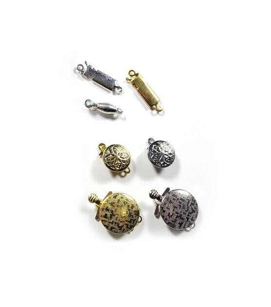 10ct Silver & Gold Metal Button Clasps by hildie & jo