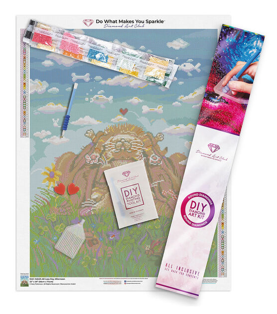 Diamond Art Club 22" x 29" Lazy Day Afternoon Painting Kit, , hi-res, image 3