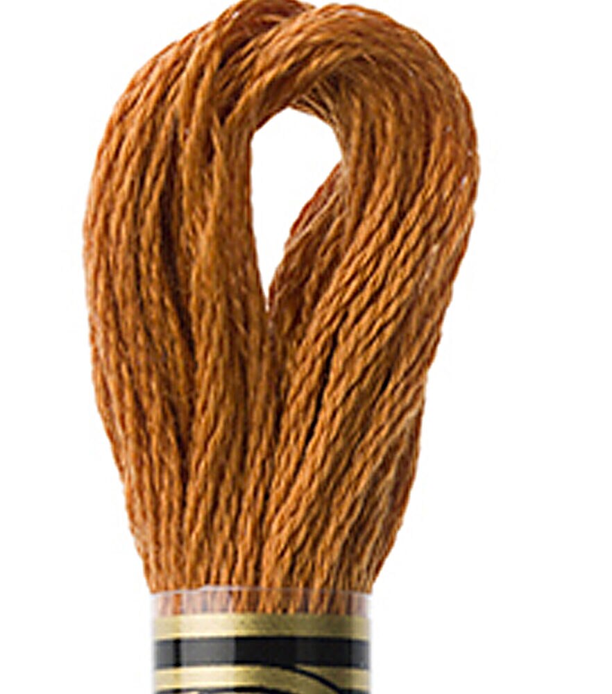 DMC 8.7yd Browns 6 Strand Cotton Embroidery Floss, 3826 Golden Brown, swatch, image 21