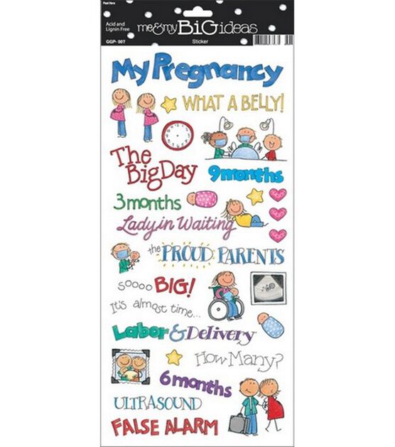 me & my BiG Ideas Sayings Stickers Pregnancy