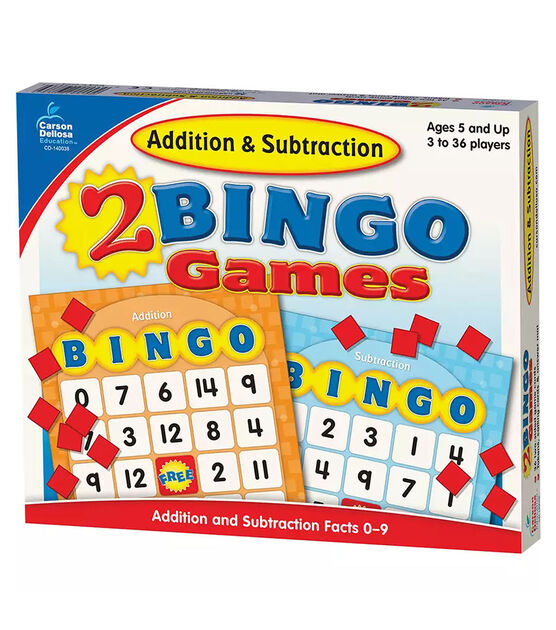 Carson Dellosa 857ct Addition & Subtraction Bingo Board Games