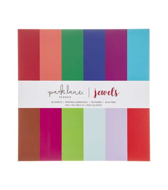 58 Sheet 12" x 12" Jewel Cardstock Paper Pack by Park Lane