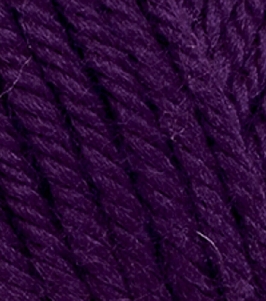 Red Heart Soft Worsted Acrylic Yarn, Grape, swatch