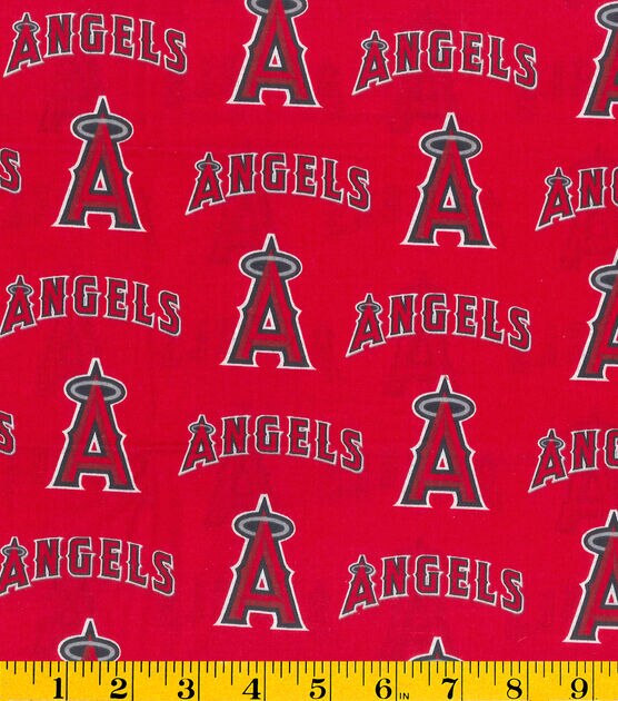 Fabric Traditions Los Angeles Angels Cotton Fabric Tossed Print