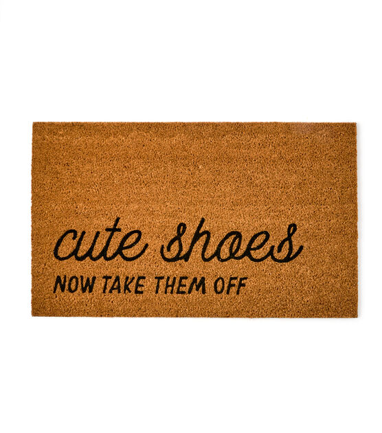 30 Brown Cute Shoes Take Them Off Coir Doormat by Place Time