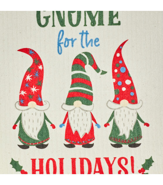 Design Imports 7" x 8" Christmas Gnomes Swedish Dishcloths 3ct, , hi-res, image 2
