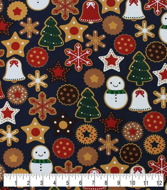 Cookies & Snowmen Super Snuggle Christmas Flannel Fabric, , hi-res, image 4
