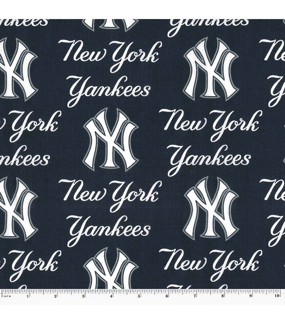 Fabric Traditions New York Yankees Cotton Fabric Logo