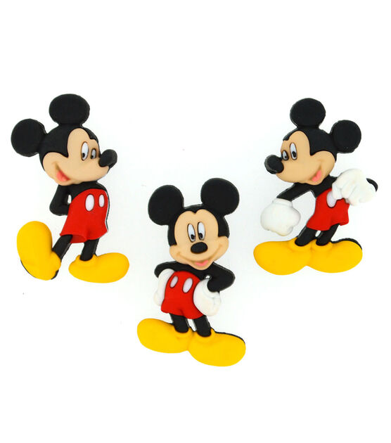 Dress It Up 3ct Disney Mickey Mouse Shank Buttons
