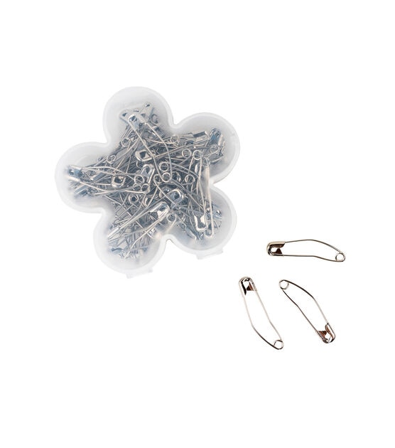 SINGER ProSeries Curved Safety Pins in Flower Case Size 2 75ct, , hi-res, image 4