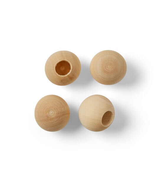 1 Wood Beads 4pc by Park Lane