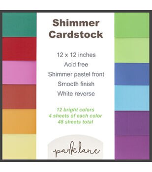24 Sheet 12 x 12 Glitzy Glitter Cardstock Paper Pack by Park Lane