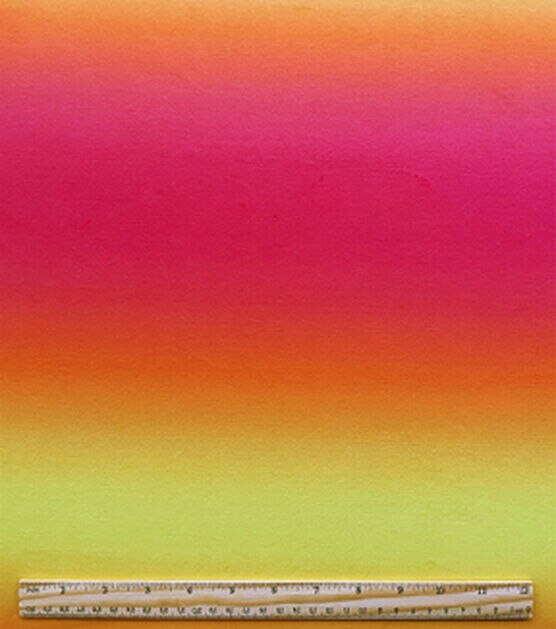 Pink & Yellow Ombre Cotton Interlock Knit Fabric By POP!, , hi-res, image 2