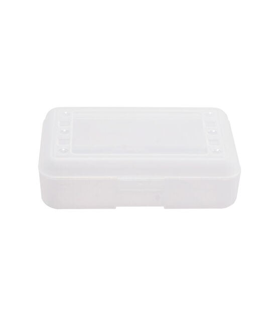 Advantus 8.5" x 4" Clear Plastic Pencil Box, , hi-res, image 8