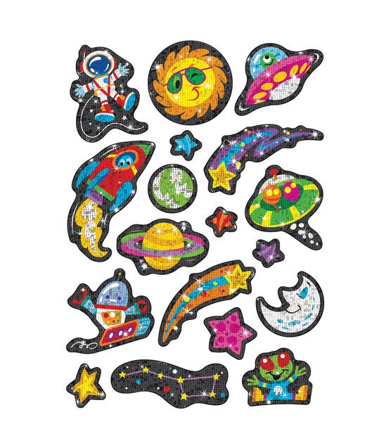 TREND 216pc Large Sparkly Space Stuff Sparkle Stickers, , hi-res, image 2