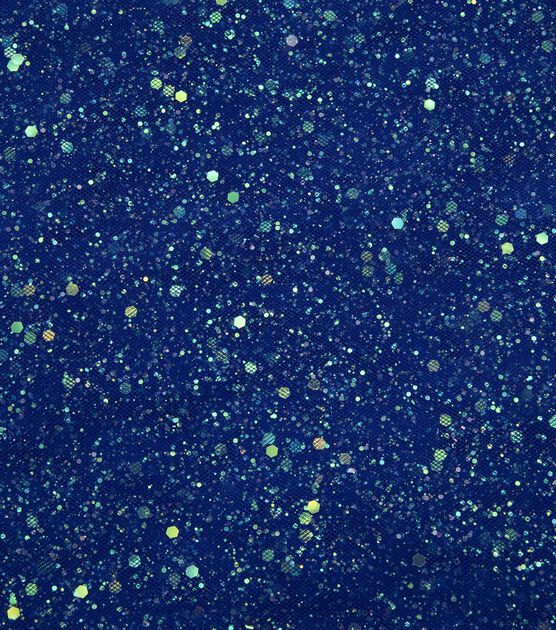 Glitterbug Chunky Confetti Royal Blue Fabric