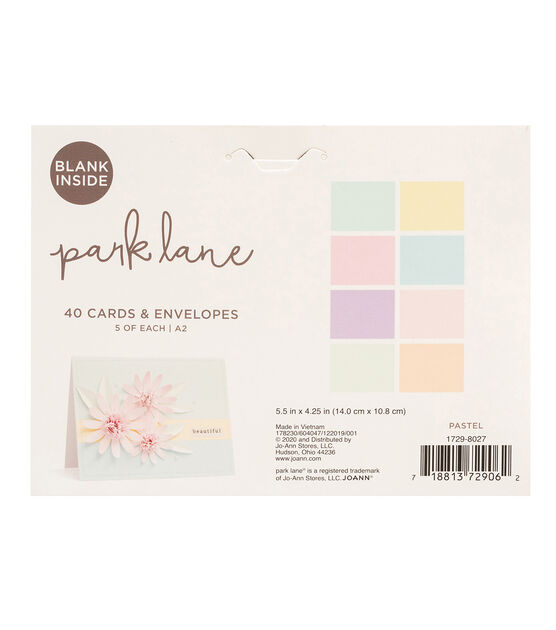 80ct Pastel A2 Cards & Envelopes by Park Lane, , hi-res, image 3