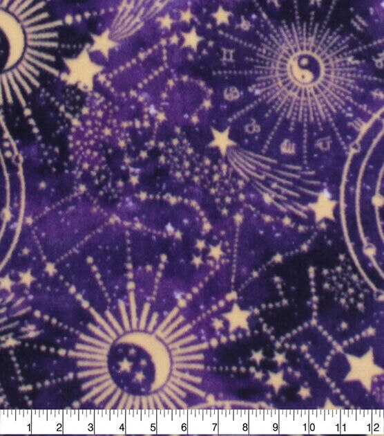 Celestial Zodiac Anti Pill Fleece Fabric