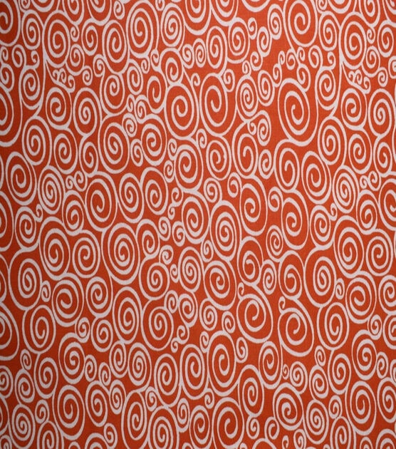 White Swirls on Red Quilt Cotton Fabric by Quilter's Showcase