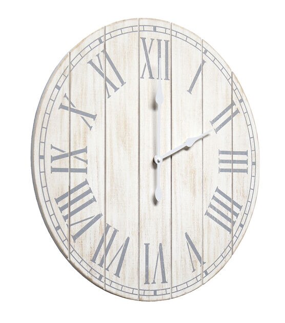 All The Rages Wood Plank 23" Large Rustic Coastal Wall Clock, , hi-res, image 2