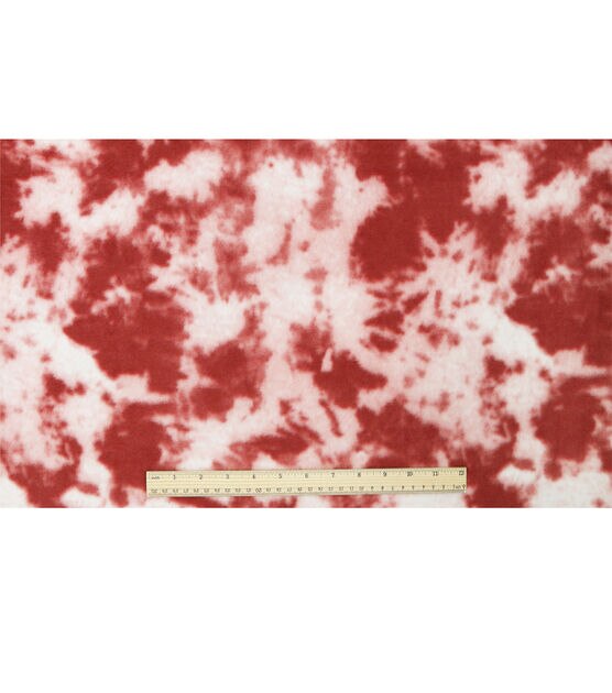 Red Tie Dye Anti Pill Fleece Fabric, , hi-res, image 4