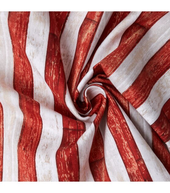 Red & White Woodplank Patriotic Cotton Fabric, , hi-res, image 4